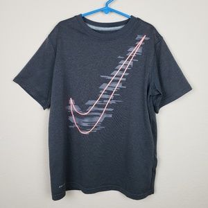 Nike Dri-fit Gray Swoosh T-shirt